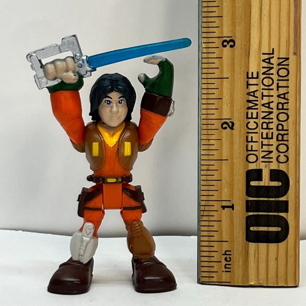 playskool‎ heroes star wars galactic ezra bridger figure 2 in blue lightsaber